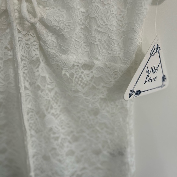 Wild Love white lace blouse. Size L. New with tag. - Picture 4 of 6